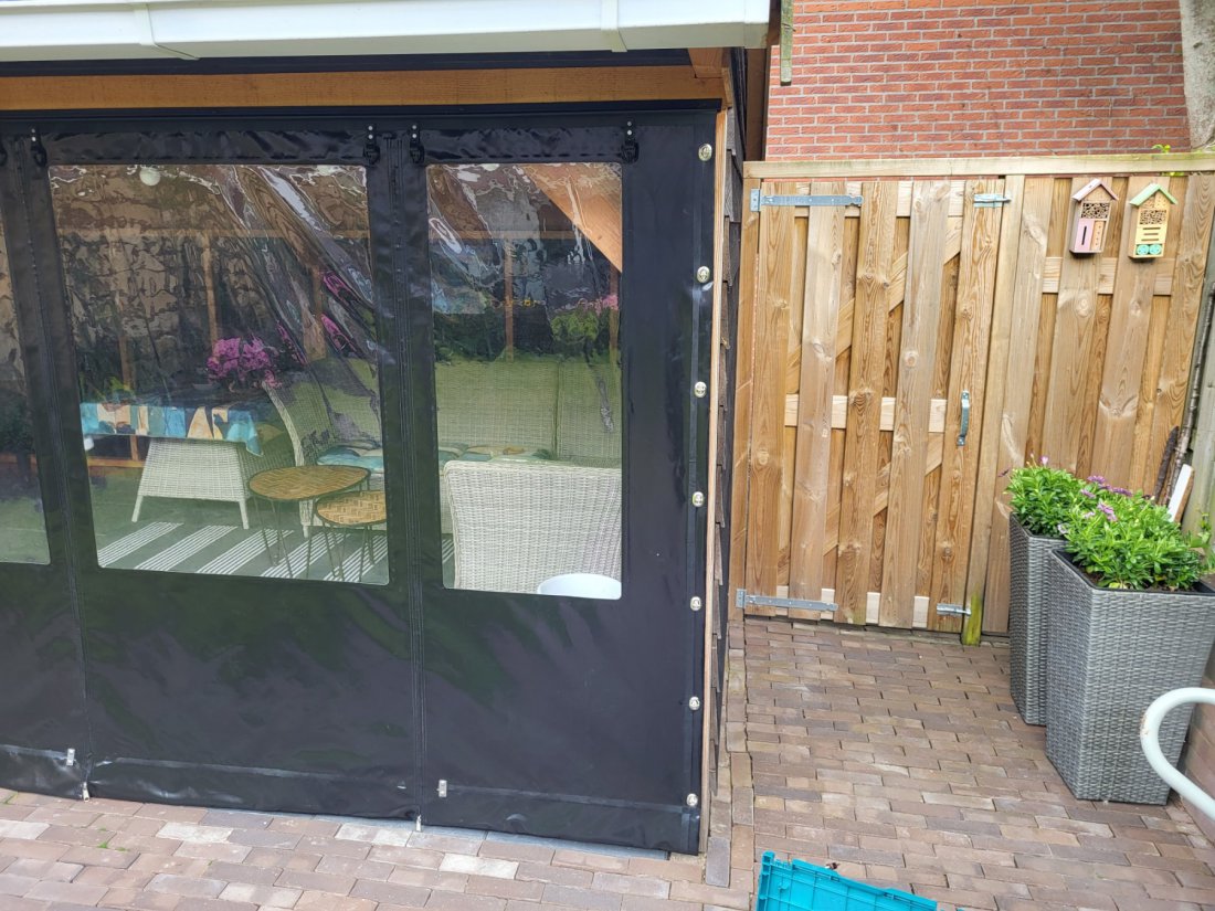 Verandazeil met ritssluiting