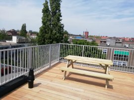 Hekwerk van aluminium voor dakterras