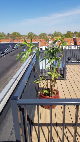 Aluminium balustrade CT05 in 7016