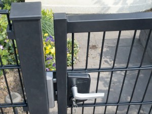 Dubbelstaafmat Enkele Poort Antraciet RAL7016