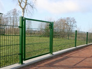 Dubbelstaafmat Enkele Poort Groen RAL6009