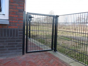 Dubbelstaafmat Enkele Poort Zwart RAL9005