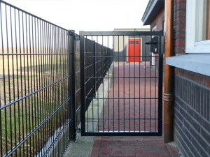 Dubbelstaafmat Enkele Poort Zwart RAL9005