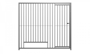 Hondenkennel Paneel met Deur en Voerbakopening