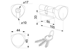 Locinox Knob cilinder CS05