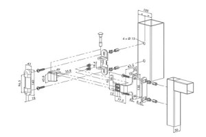 Locinox Scharnier 3D regelbaar SN12