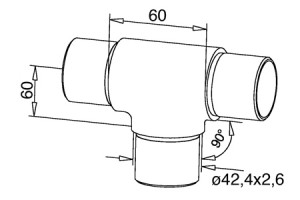 T-fitting voor buis BVB10