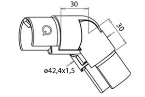 Verstelbare buisverbinder EG01