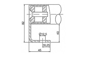 Inox/RVS Bevestigings element BK05