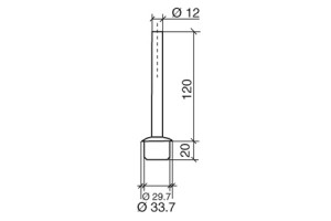 Inox/RVS Leuninghouder voor buis BK12