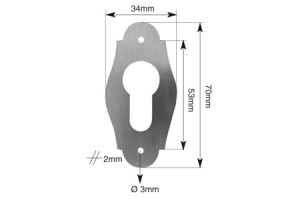 Inox/RVS Plaatje BK19