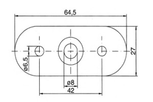 Inox/RVS Schroefplaatje voor buis BK17