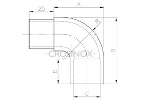 RVS Hoekverbinder Rond CB02