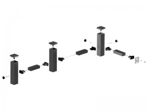 Spijlenhekwerk verbindingsset hoekpaal