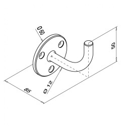 Leuningdrager MOD0109 RVS