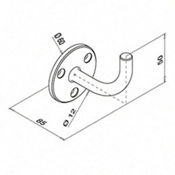 Leuningdrager MOD0118 RVS