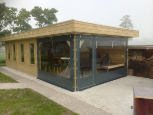 Verandazeil met raam en deur VZ03